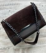 Женская сумка 148, замшевая вставка 